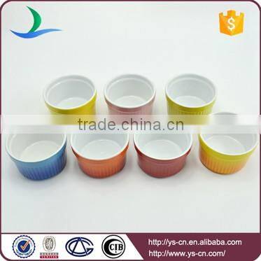 Custom ceramic colorful wholesale dessert cupcake mold