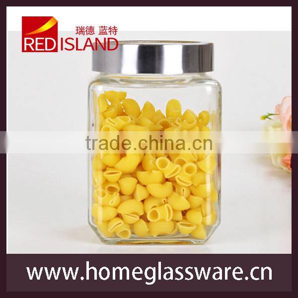 hot sale clear food grade glass jar with lid