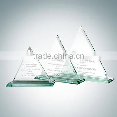2016 wholesale crystal glass trophy