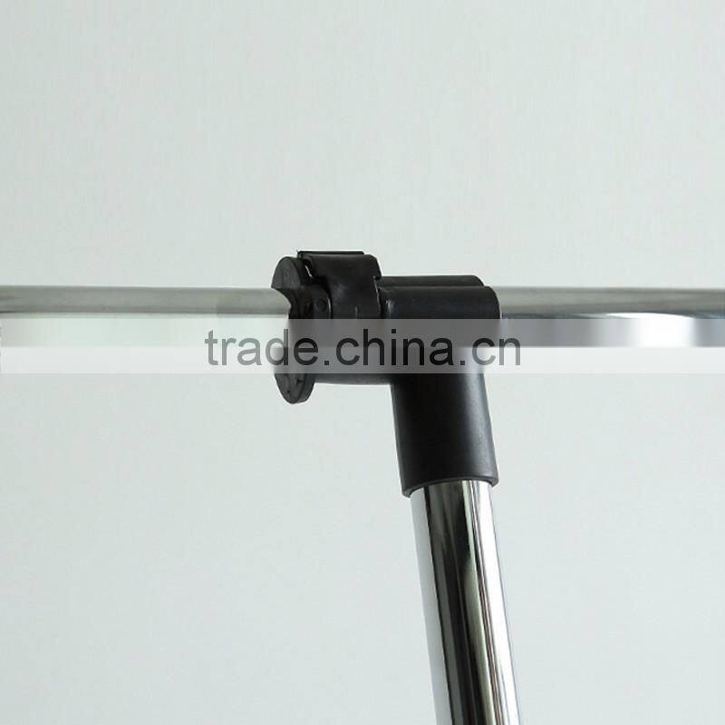 Adjustable Two Rod Garment Rack in Chrome / Black with plenty of space to dry clothes