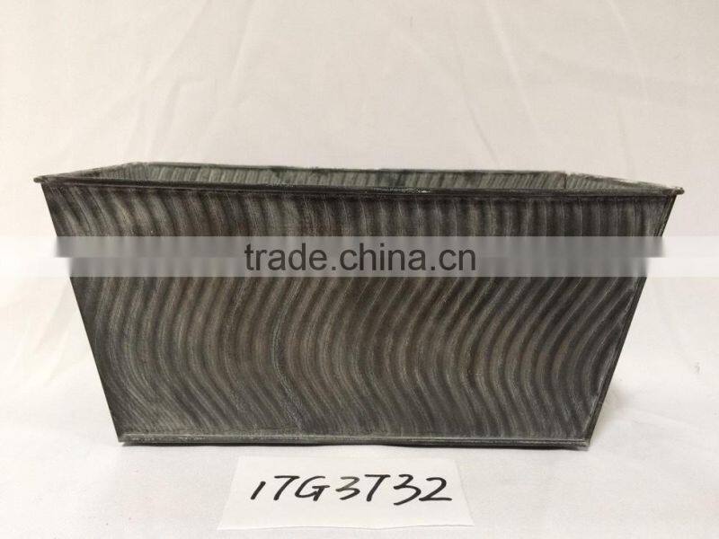 cheap antique black coffee striped square wall garden hanging wrought iron rustic planter