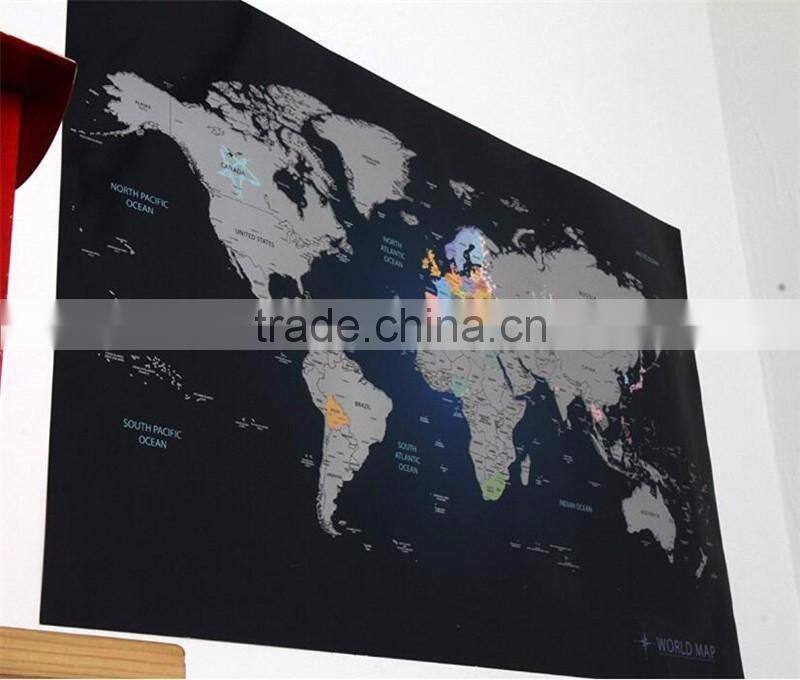 Personalized Scratch-off World Map Poster Travel Indigo Blue travel fashion map