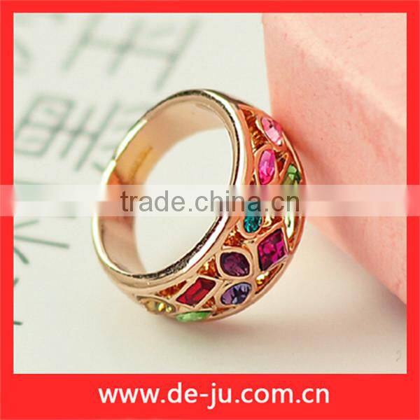 Made In China New Design Charm Colorful Crystal Ring