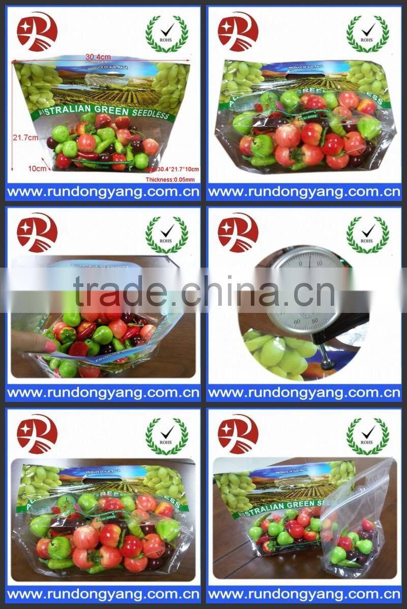 plastic fruit packing protection bag with air holes