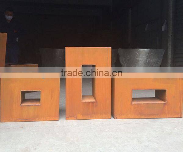 FO-9C17 Customized Corten Steel planter for home decor