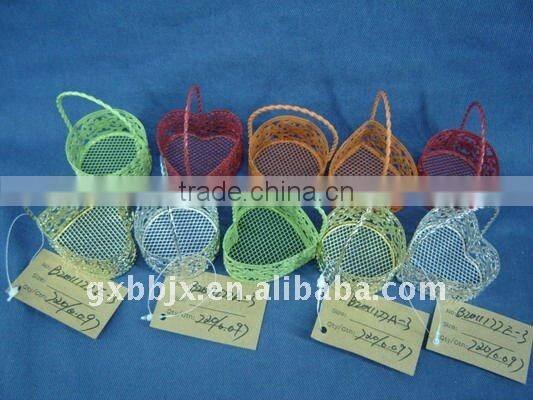 Round/Heart shaped wire storage snowflake ornaments gift baskets