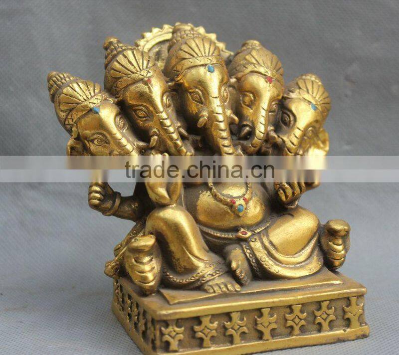 Art And Collectible Use Home Decoration Bronze Ganesha Statue