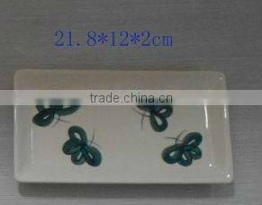 Japanese style dish with hand painting