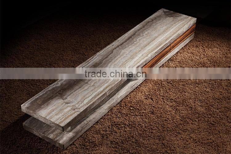 modern living room furniture nature marble travertine TV cabinet designs