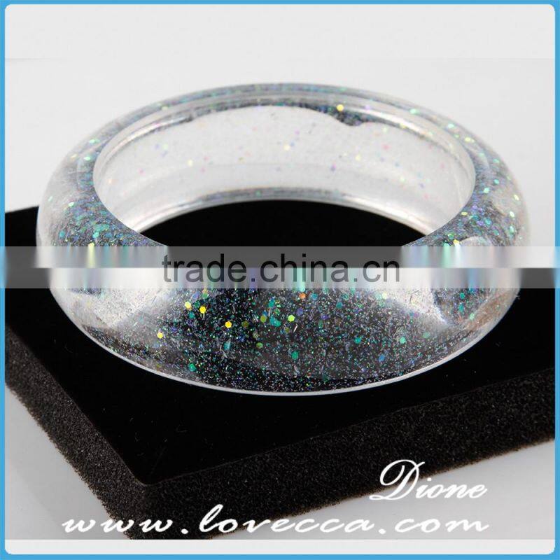 Wholesale High Quality Bangle Eco Friendly Real Dried Pressed Flower Resin Bracelet for Women