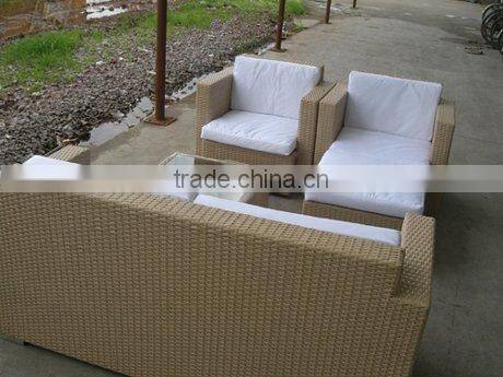 PE rattan garden sofa set