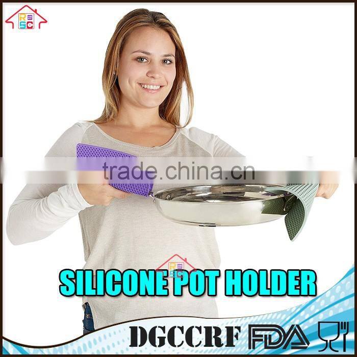 Food grade square honeycomb shaped silicone pot holder