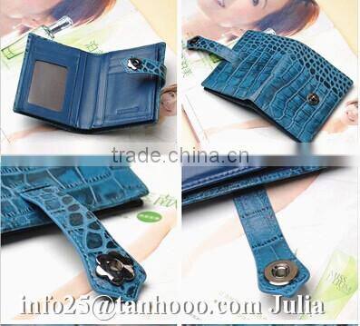 Sexy clip/sexy fashion crocodile leather purse/leather women wallet