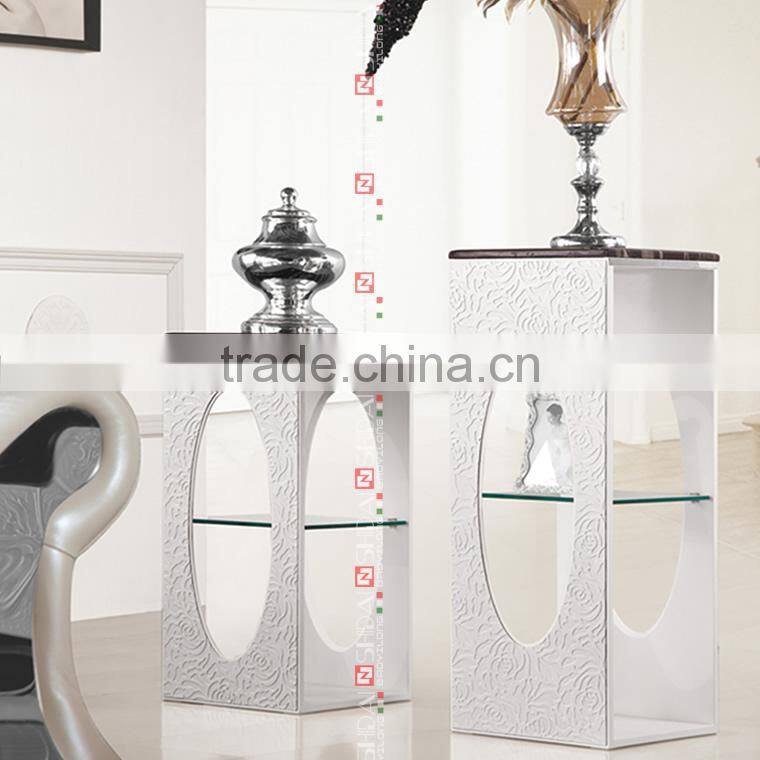 Beautiful marble top metal frame flower stand LV-FL801A