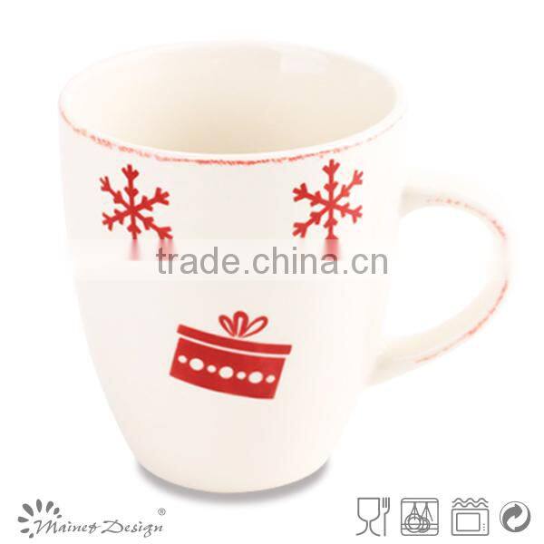 ceramic christmas mug,porcelain coffee mug,11 oz ceramic mug