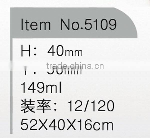 Clear glass candy bowl with decall round glass candy bowl