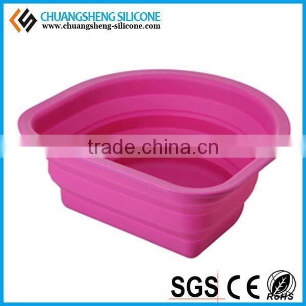 Foldable silicone food container, folding FDA grade case