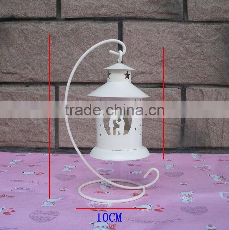 2017 morden wedding proposal house Style OEM Metal Lantern Candle Holders
