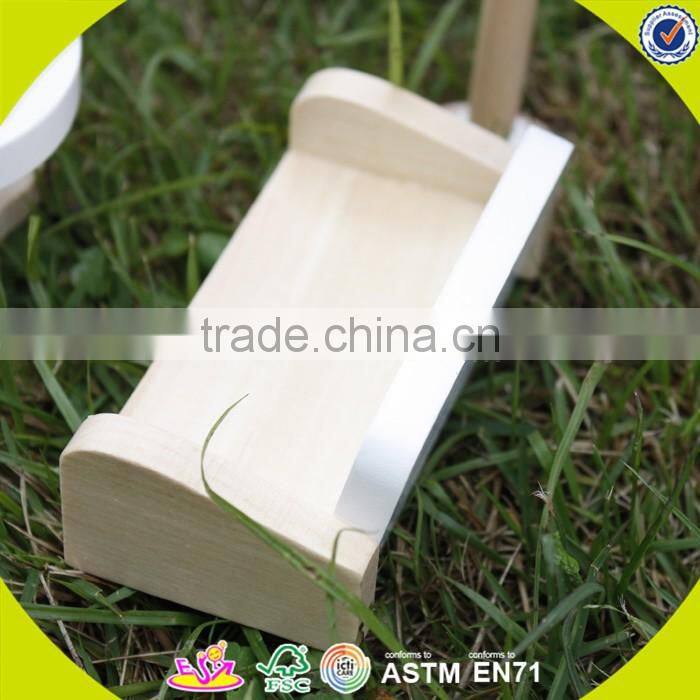 2017 newest baby wooden doll furniture, top fashion kids wooden doll furniture, best chiodren wooden doll furniture W06B045