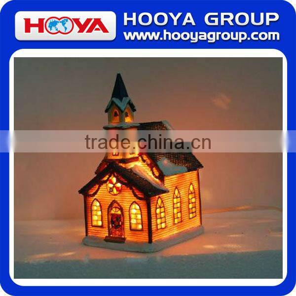 Polyresin christmas light house