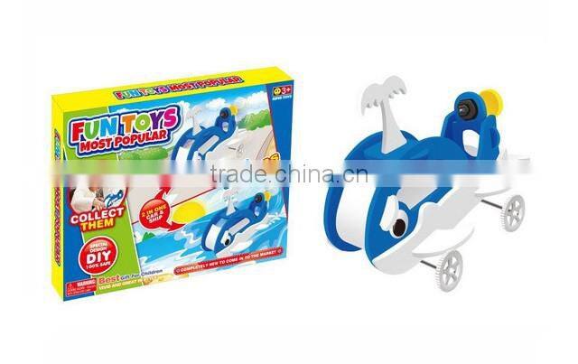 Most cheap 3d puzzle diy toy amphibious car for kids