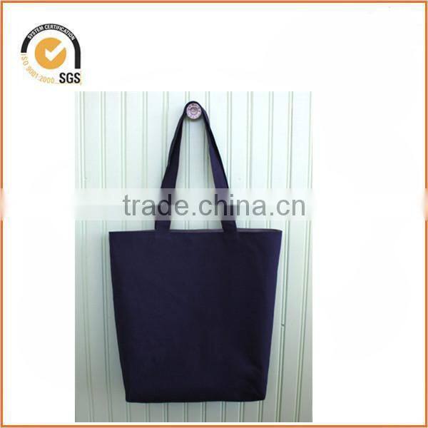 Book Worm Applique Tote Bag: Navy Blue Canvas, Yellow Floral and Pink with Gray Lining and Floral Pocket By Chiqun Dongguan