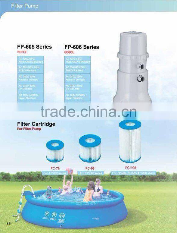 Filter cartridge for filter pump
