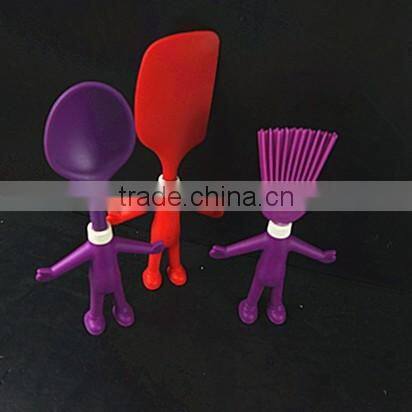 32094 Figure shape Kitchen Tools Short spoon Nylon And Silicone Material