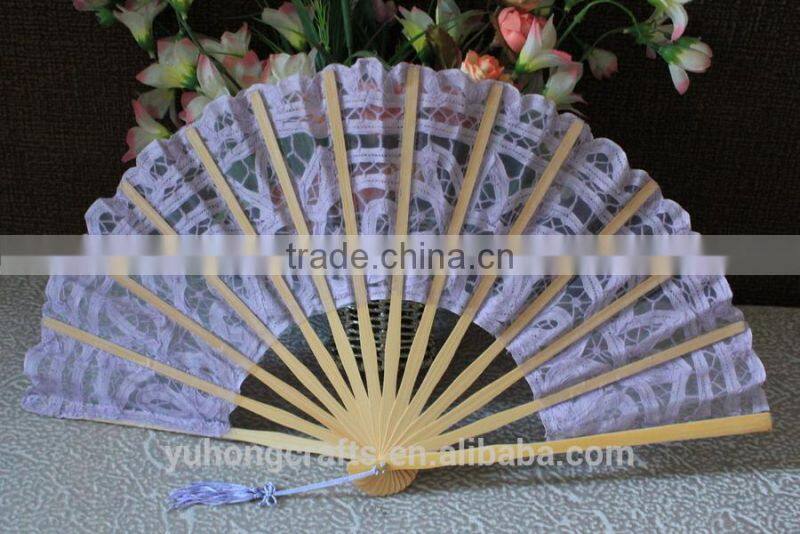 Personalized Chinese lace hand fan wedding fan