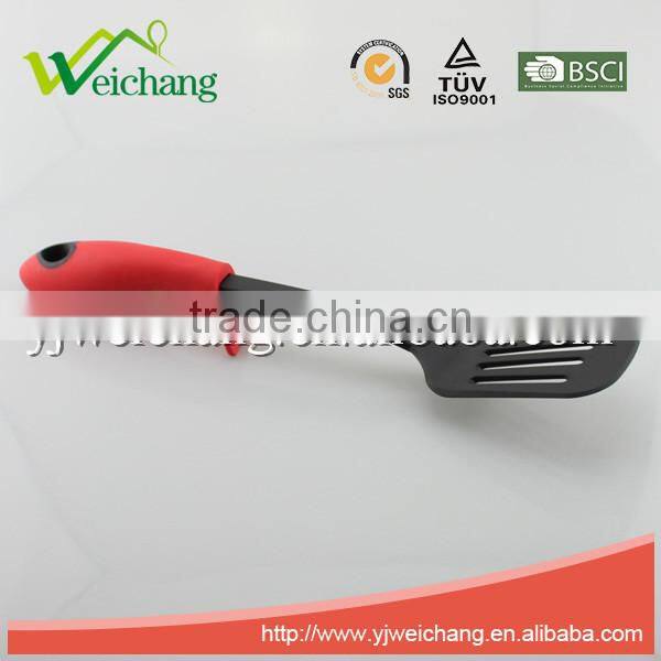 WCJ321B Premium Nylon utensils SLOTTED TURNER Cooking Utensil Gadgets Set with Storage Stand (Multi-color)