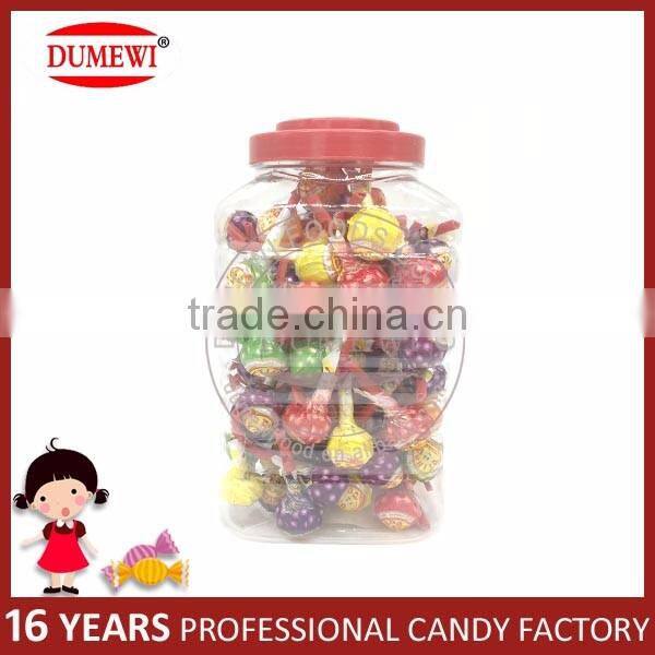 Assorted Fruit Hard Lollipop Candy with Whistle Toy