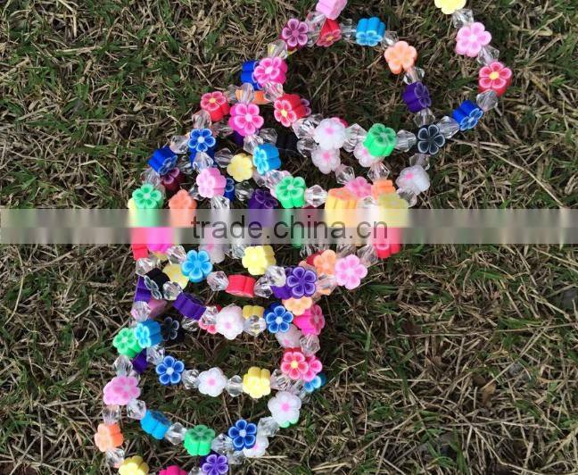 New arrive fashion kids bead bracelets colorful acrylic bracelets
