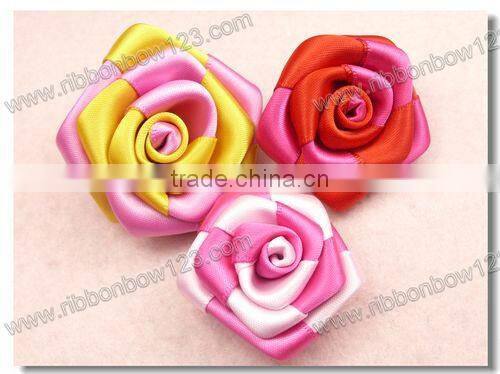 satin 3 inch black ribbon roses