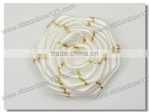 satin 3 inch black ribbon roses