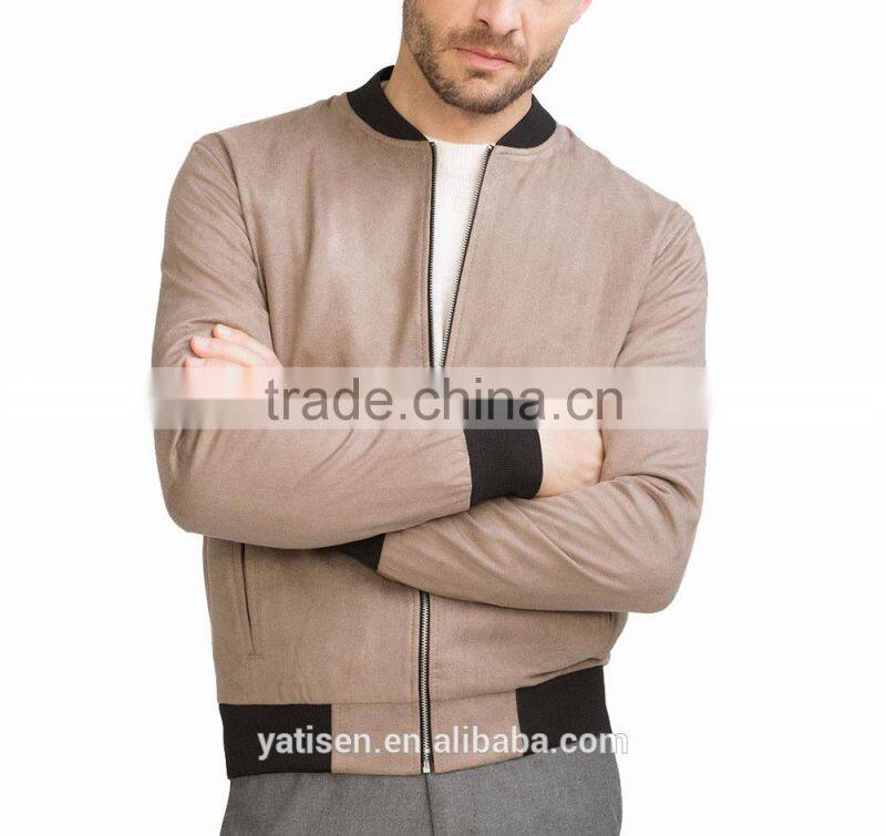 fashionable handsome men coats & jackets hot sale powerful high quality custom made fashion jackets with round neck