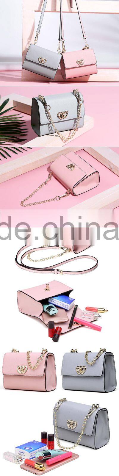 New Style Fashion Woman Genuine Split Cow Leather Messenger Bag Top Selling Casual Ladies Chain Shoulder Bag For Sale