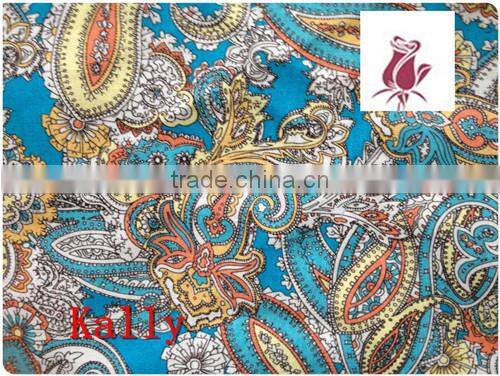 shaoxing cicheng textile high qulity printed sateen rayon fabric