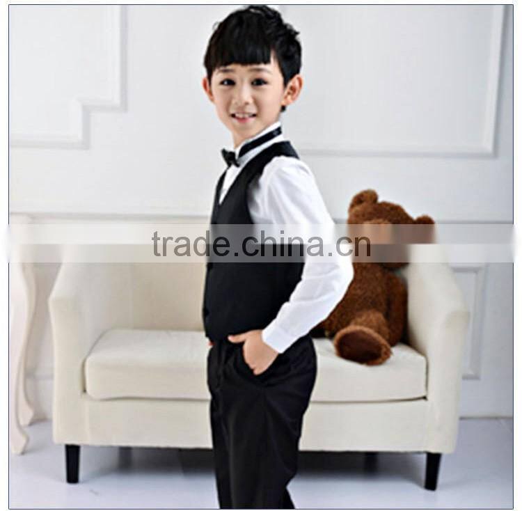Fashion New Style Black Boys Waistcoat Sets Suit