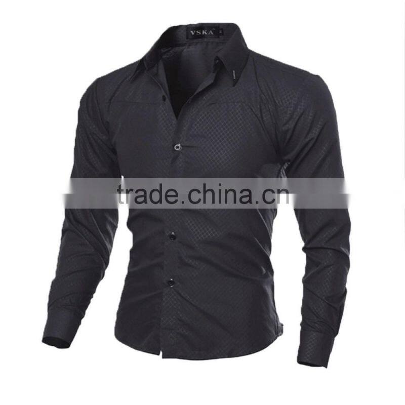 szxx New Fashion Mens Slim Fit Shirt Long Sleeve Dress Shirts