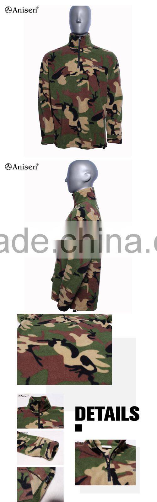high quality custom camo fleece windproof men hoodies