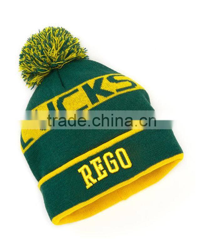 Hip hop Colorful custom made pom-pom beanie