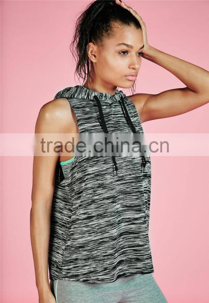 Bulk hooded sweatshirt OEM custom sweatshirt sleeveless sweatshirt