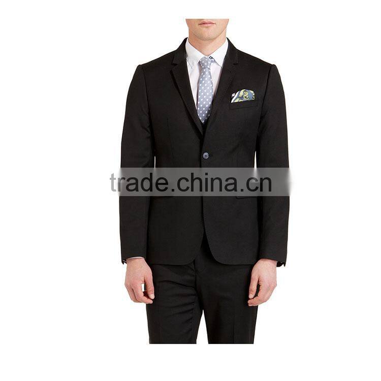 Fashion 2 Button Polyester Viscose Men'S Suit For Wedding