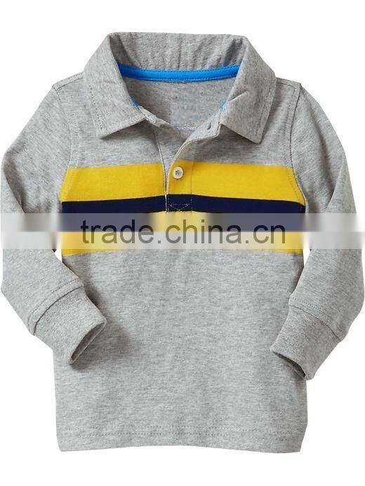 BOYS STRIPED SHORT SLEEVE POLO T SHIRT