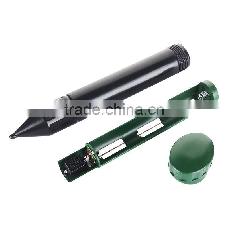 Garden Use China supplier battery powered CE RoHS sound vibration electronic pest control mole mice repellent