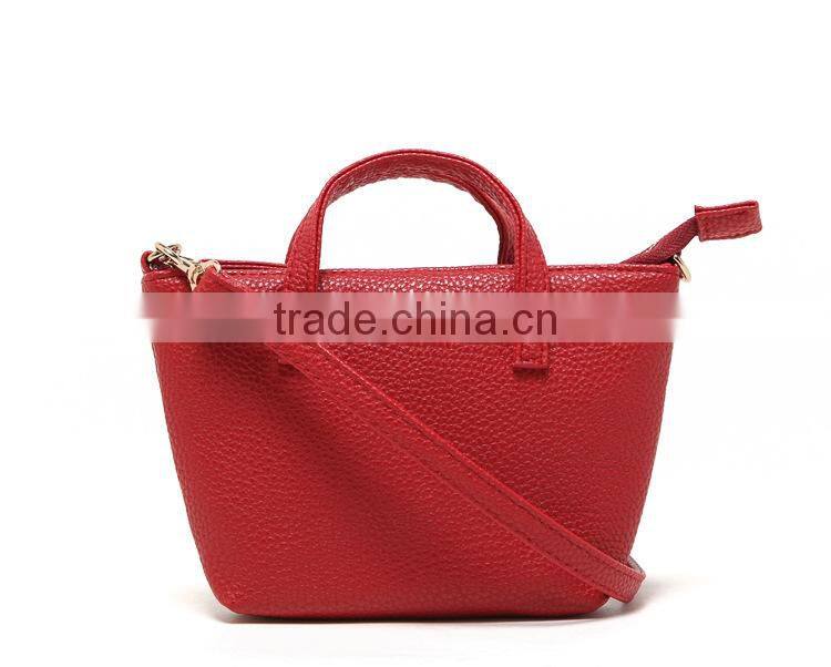 High Quality Candy Color Leather Women Handbags