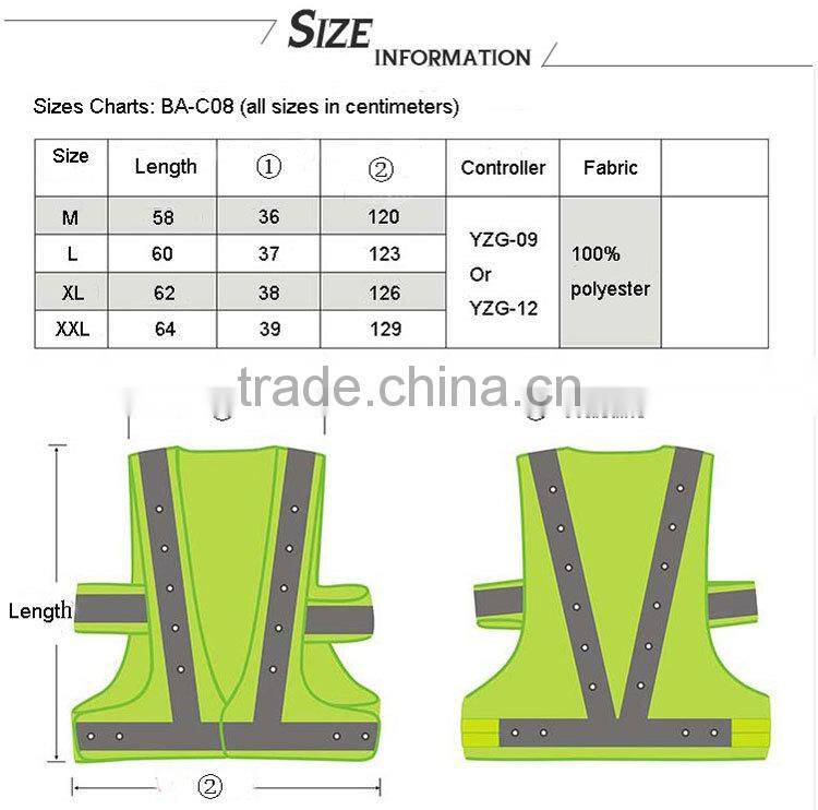wholesale safety vest/led safety vest/vest reflective safety