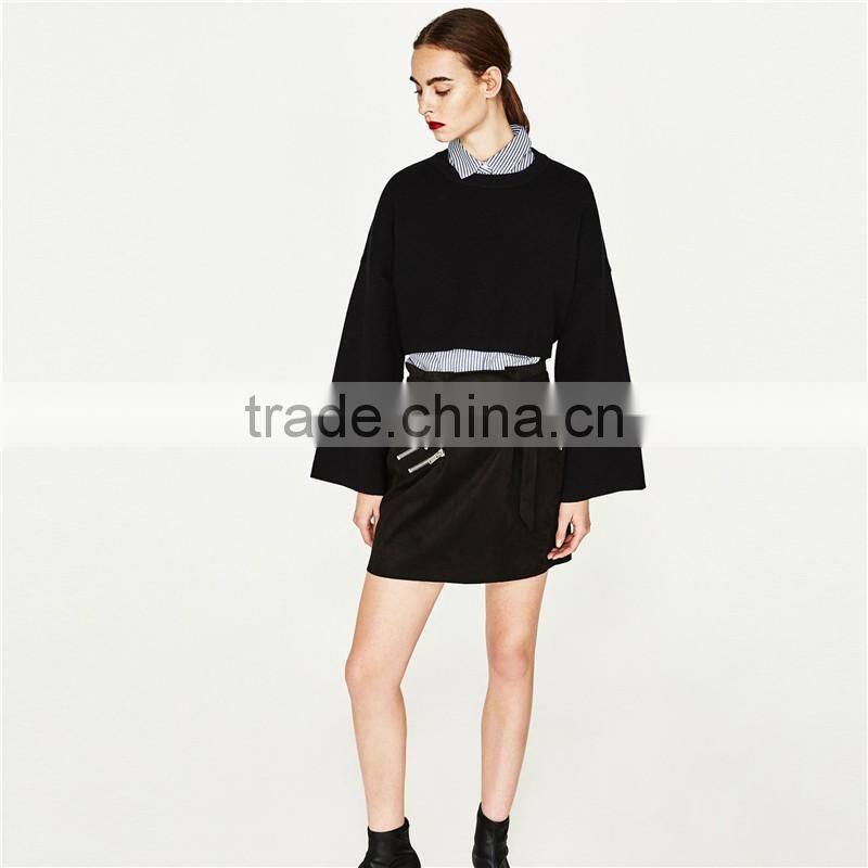 2017 OEM Spring Cool Girls Mini Corduroy Skirt with Adjustable Belt