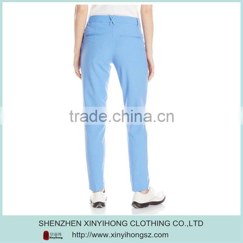 ladies golf pants without zipper,high quality golf trousers