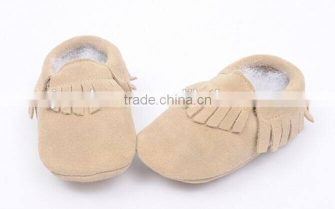 High quality suede leather moccains for baby, prewalk leather moccains
